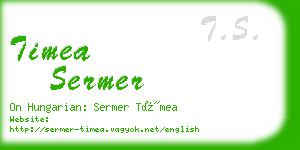 timea sermer business card